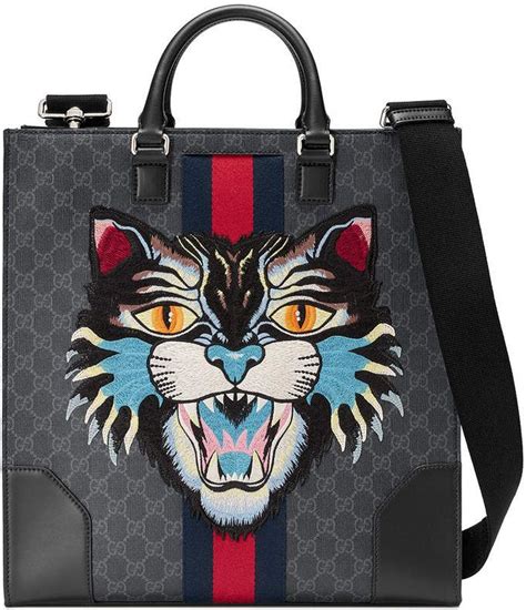 fake gucci dog bag|gucci tote with cat.